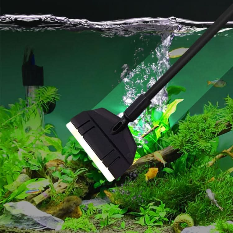 33cm 1 Section Fish Tank Algae Scraper Widen Aquarium Long Handle Scraper(Black)-Reluova