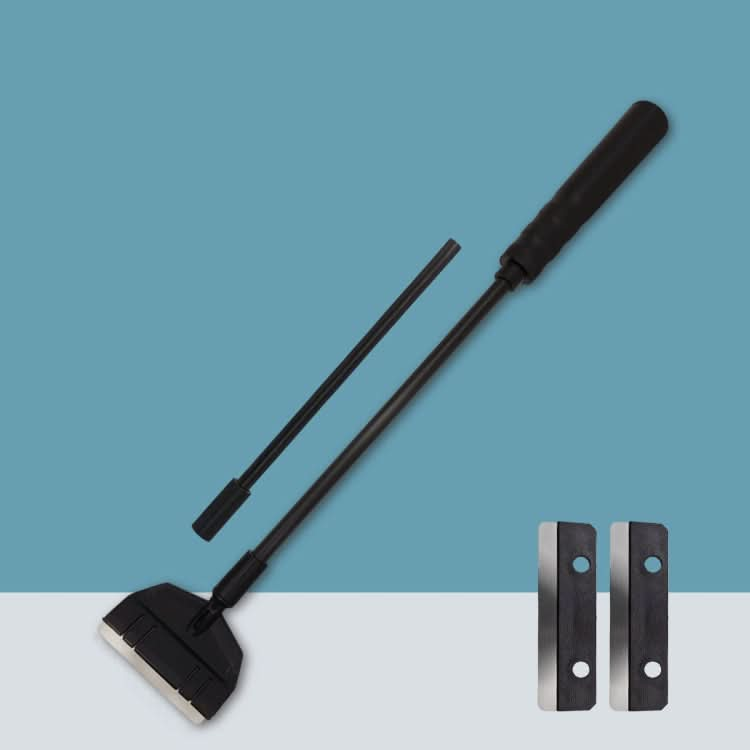 53cm 2 Section+2 Blades Fish Tank Algae Scraper Widen Aquarium Long Handle Scraper(Black)-Reluova