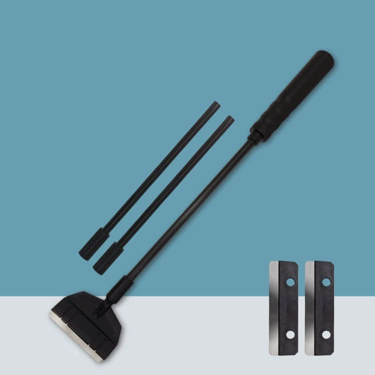 73cm 3 Section+2 Blades Fish Tank Algae Scraper Widen Aquarium Long Handle Scraper(Black)-Reluova