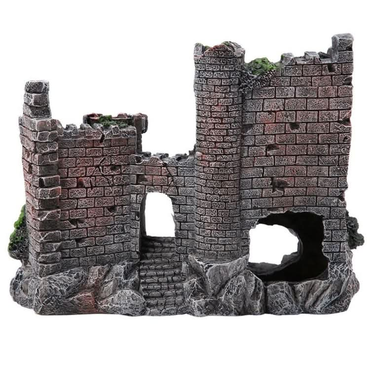 Fish Tank Ancient Castle Resin Decoration Aquarium Cavern Building Decoration - Reluova