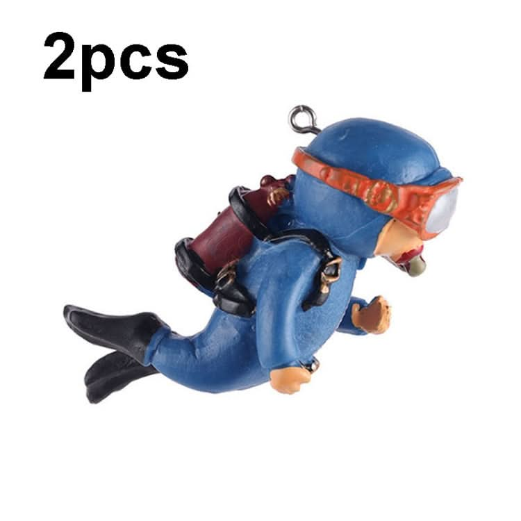 2pcs Fish Tank Diver Aquarium Ornaments Aquascape Decorations(Regular Blue)-Reluova