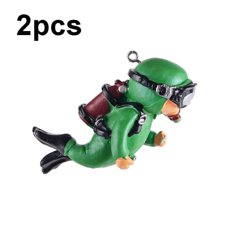 2pcs Fish Tank Diver Aquarium Ornaments Aquascape Decorations(Regular Green)-Reluova