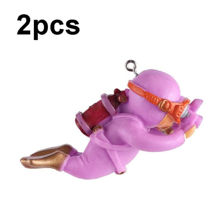 2pcs Fish Tank Diver Aquarium Ornaments Aquascape Decorations(With Camera Pink)-Reluova