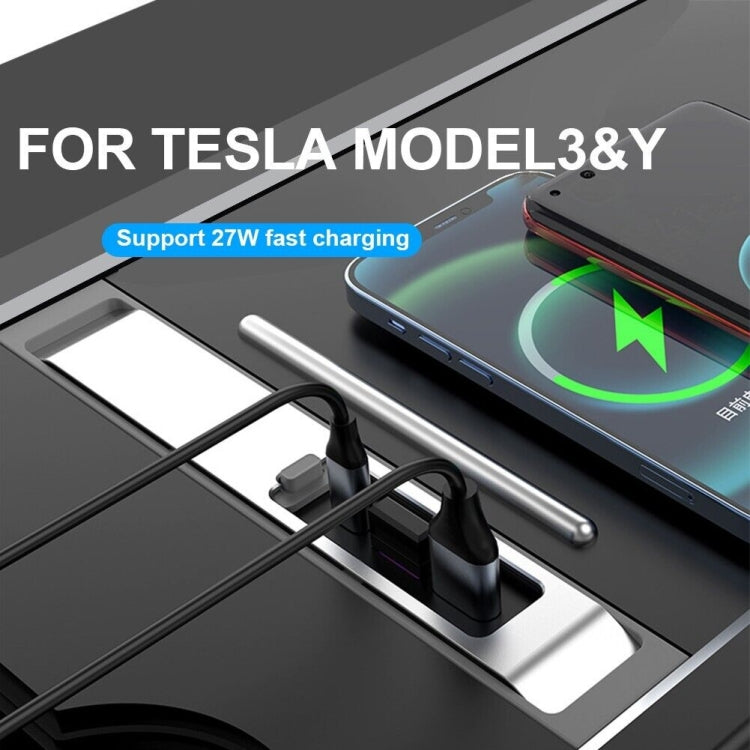 For Tesla Model 3/Y Car USB-C/Type-C+2 USB 3.0 Port Docking Station HUB ÎҵÄÉ̵ê