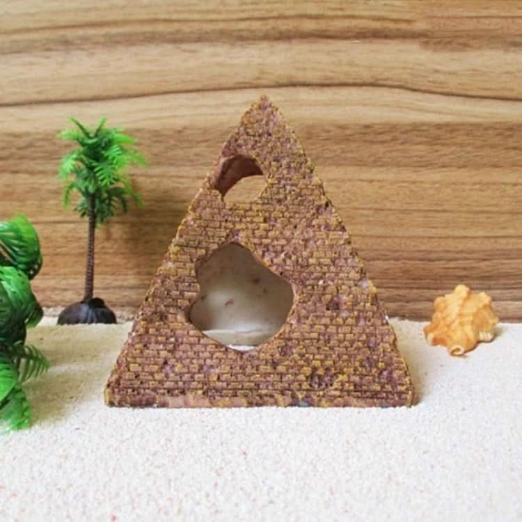 Fish Tank Aquascape Hiding House Resin Pyramid Shrimp House Hiding Cave - Reluova