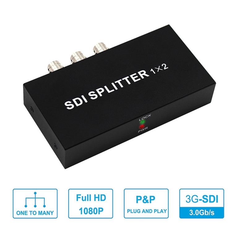 1 In 2 Out SD-SDI / HD-SDI / 3G-SDI Distribution Amplifier Video SDI Splitter