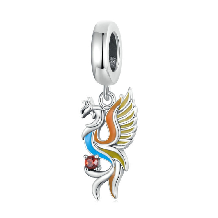 Sterling Silver S925 Phoenix Bracelet Beads Longevity Bird Zircon Pendant My Store