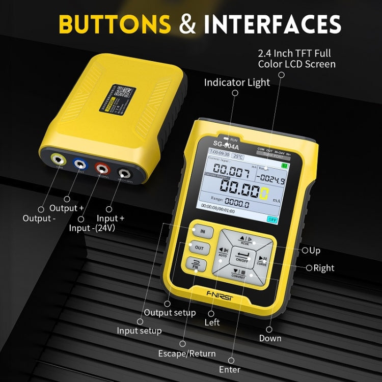 FNIRSI 4-20mA Multi-Function Signal Generator Current Pressure Thermal Resistance Calibrator