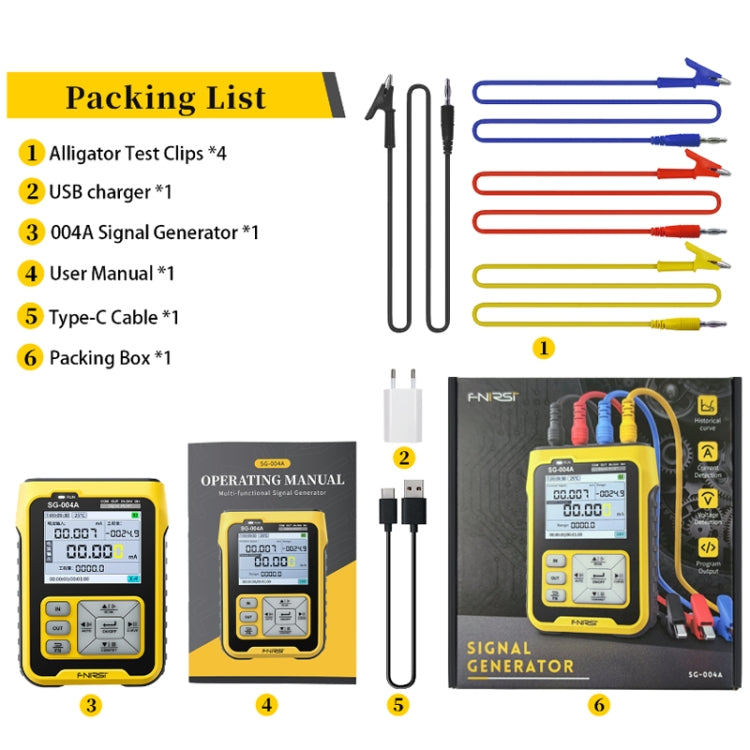 FNIRSI 4-20mA Multi-Function Signal Generator Current Pressure Thermal Resistance Calibrator