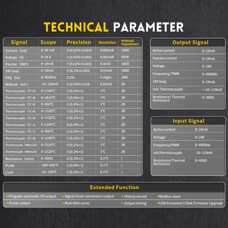 FNIRSI 4-20mA Multi-Function Signal Generator Current Pressure Thermal Resistance Calibrator