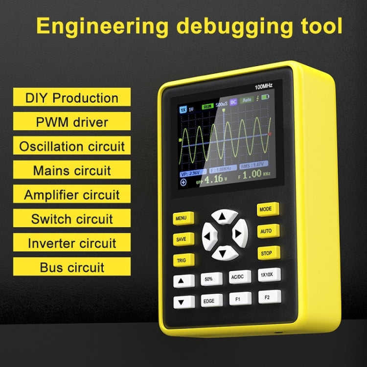 FNIRSI 2.4 Inch IPS Screen 100MHz Digital Oscilloscope Reluova