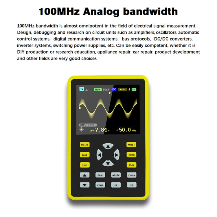 FNIRSI 2.4 Inch IPS Screen 100MHz Digital Oscilloscope