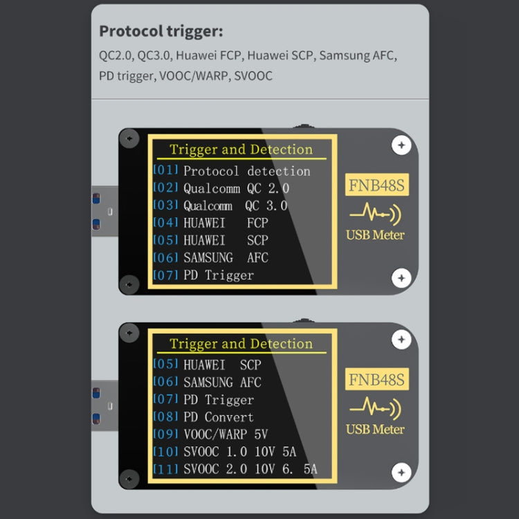 FNIRSI FNB48S USB Voltage Ammeter Multifunctional Fast Charge Tester