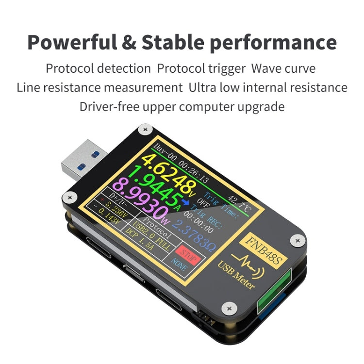 FNIRSI FNB48S USB Voltage Ammeter Multifunctional Fast Charge Tester Reluova