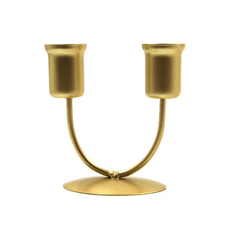 Y-shaped Gold U-shaped Iron Candle Holder Home Dinner Romantic Candle Holder Ornament My Store