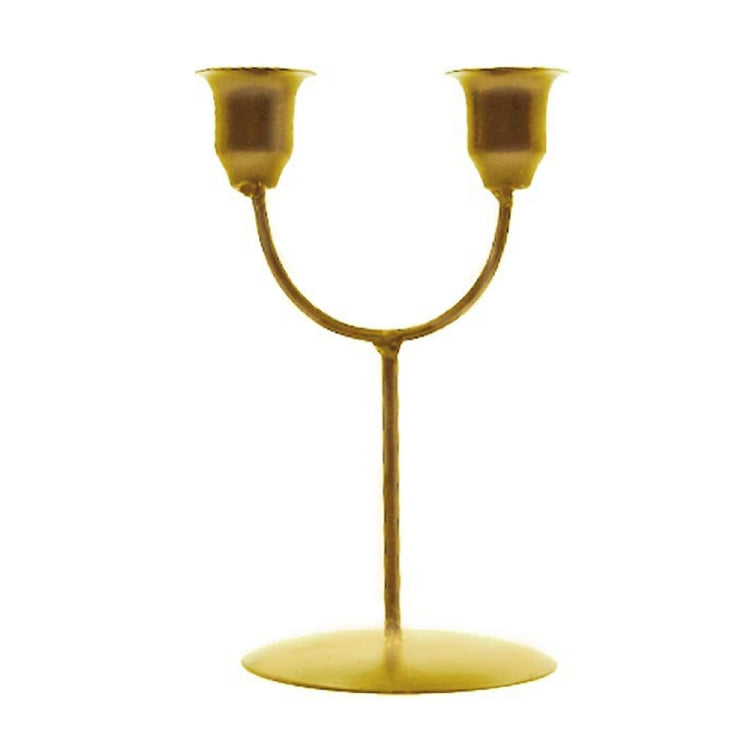 Y-shaped Gold U-shaped Iron Candle Holder Home Dinner Romantic Candle Holder Ornament My Store