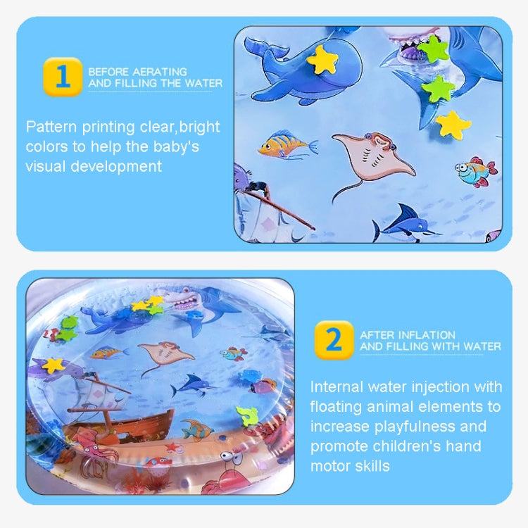 93cm Baby Kids Water Play Mat Inflatable PVC Shark Water Pad