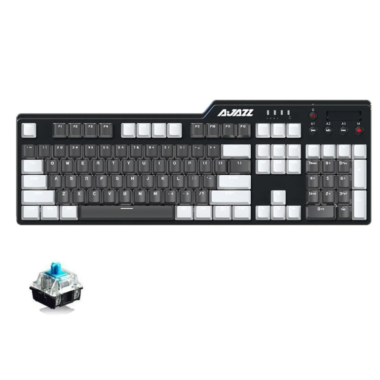 Ajazz AK35I 110 Keys White Light Backlight PBT Keycap Wired Mechanical Keyboard My Store