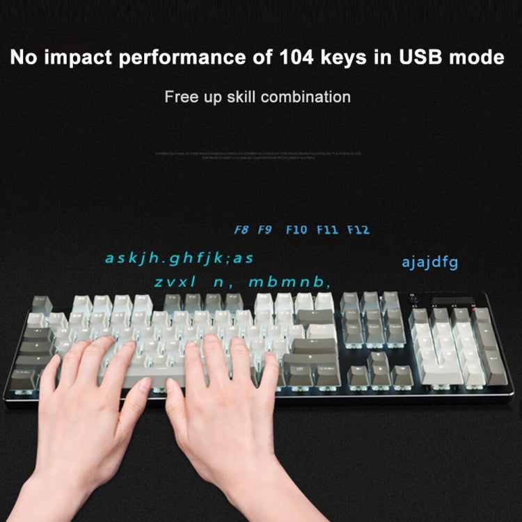 Ajazz AK35I 110 Keys White Light Backlight PBT Keycap Wired Mechanical Keyboard