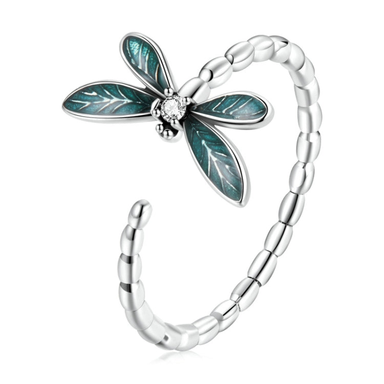 Sterling Silver S925 Zircon Vintage Dragonfly Open Ring My Store