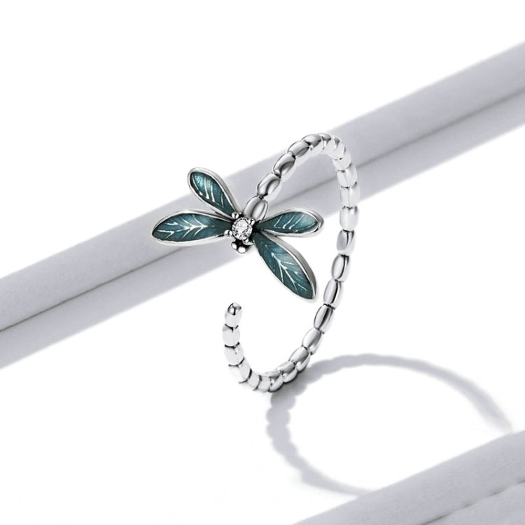 Sterling Silver S925 Zircon Vintage Dragonfly Open Ring My Store