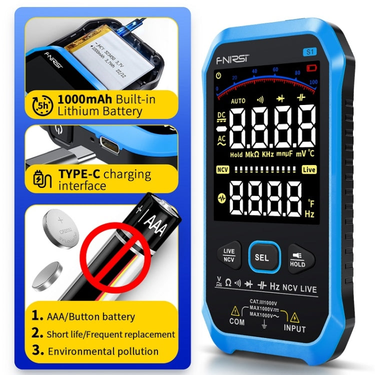 FNIRSI S1 Digital High Precision Fully Automatic Digital Multimeter Reluova