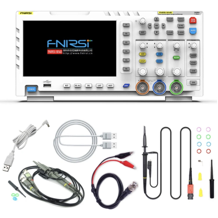 FNIRSI 2 in 1 Dual-channel 100M Bandwidth Digital Oscilloscope 1GS Sampling Signal Generator, US Plug