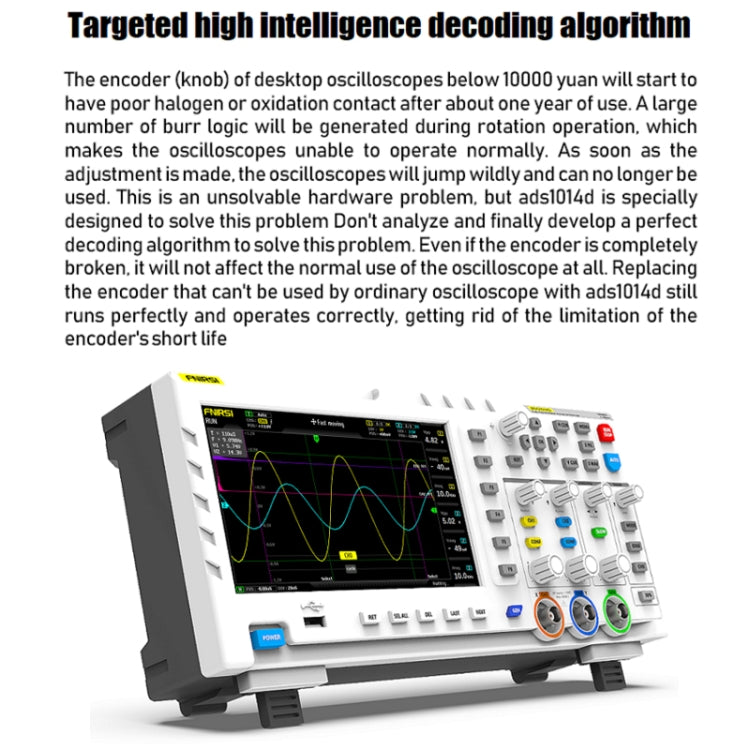 FNIRSI 2 in 1 Dual-channel 100M Bandwidth Digital Oscilloscope 1GS Sampling Signal Generator, US Plug