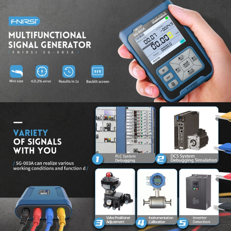 FNIRSI SG-003 Multifunctional PWM Signal Generator 4-20ma Voltage Current Calibrator, EU Plug