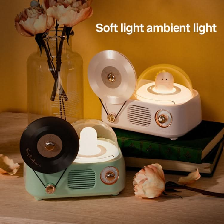 Y02 Retro Vinyl Record Player Wireless Bluetooth Speaker Ambient Light Aromatherapy Bluetooth Audio