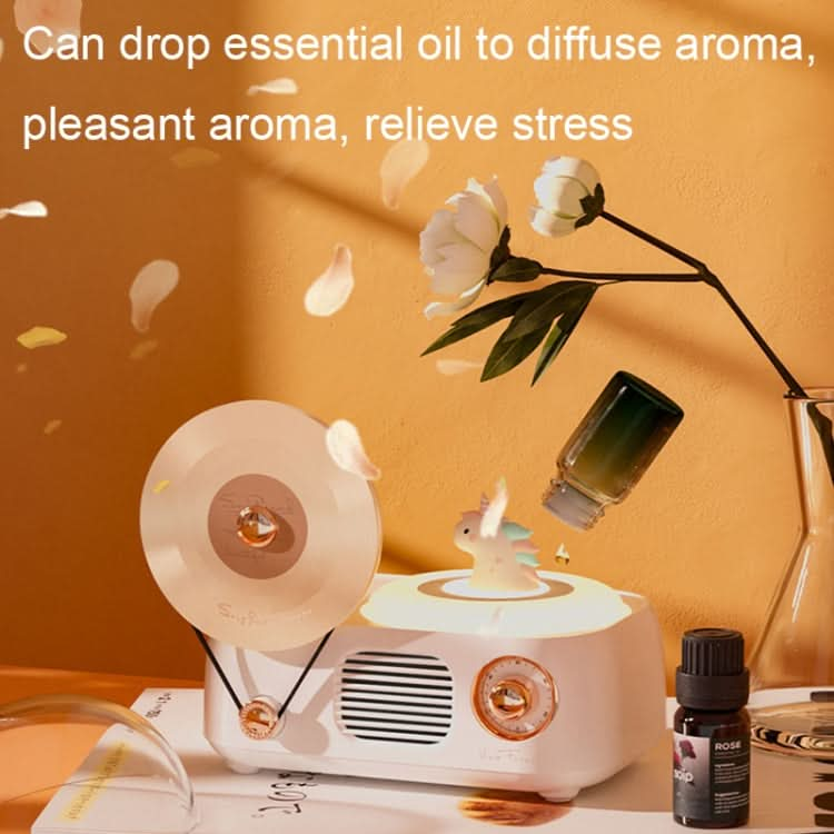 Y02 Retro Vinyl Record Player Wireless Bluetooth Speaker Ambient Light Aromatherapy Bluetooth Audio