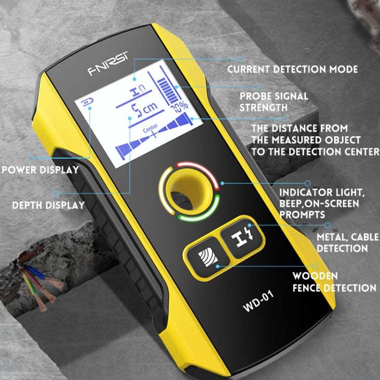 FNIRSI WD-01 Multifunctional Load-Bearing Wall Wire Metal Detector Dark Line Scanner Reluova