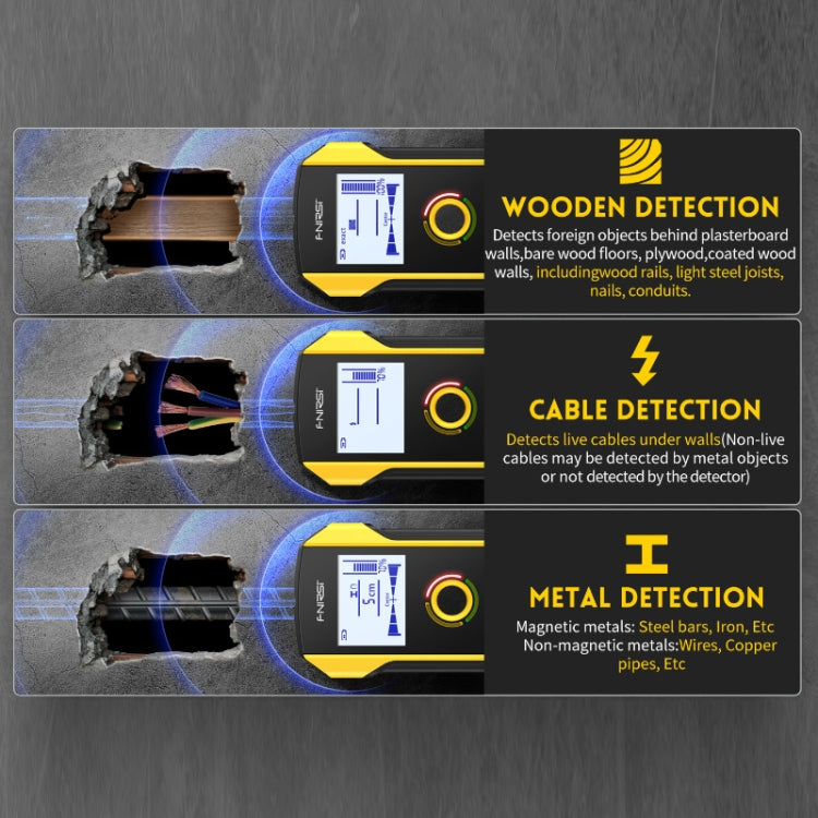 FNIRSI WD-01 Multifunctional Load-Bearing Wall Wire Metal Detector Dark Line Scanner