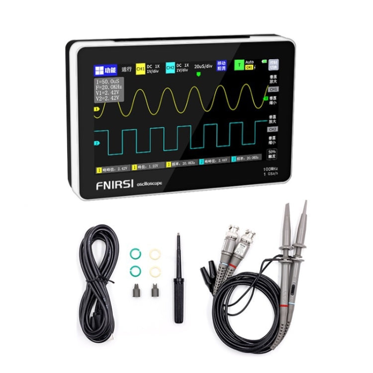 FNIRSI 1013D 1GS Sampling Dual Channel 100M Bandwidth Digital Oscilloscope, US Plug