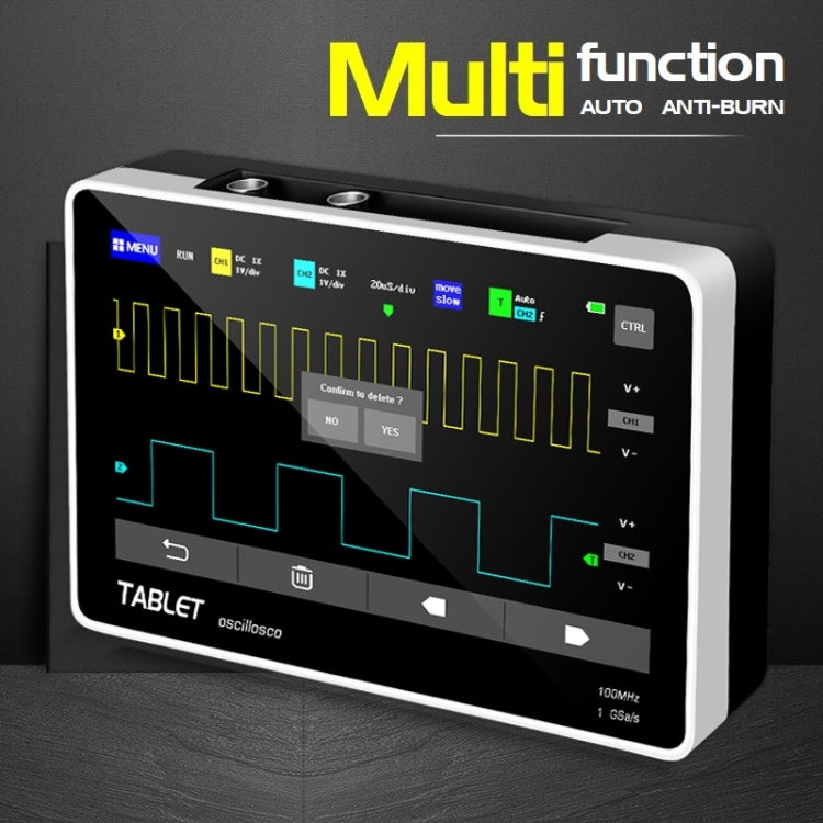 FNIRSI 1013D 1GS Sampling Dual Channel 100M Bandwidth Digital Oscilloscope, US Plug