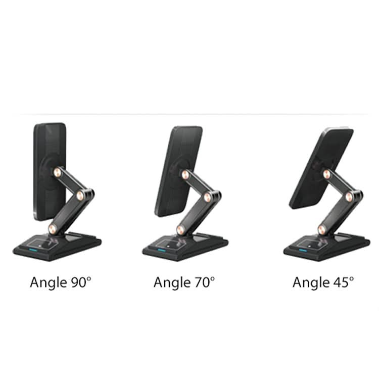 3-In-1 15W Portable Folding Desktop Stand Mobile Phone Wireless Charger