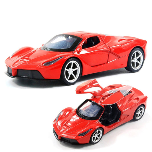 1:36 Three-door Open Alloy Sports Car Model Pull Back Car Boy Toy