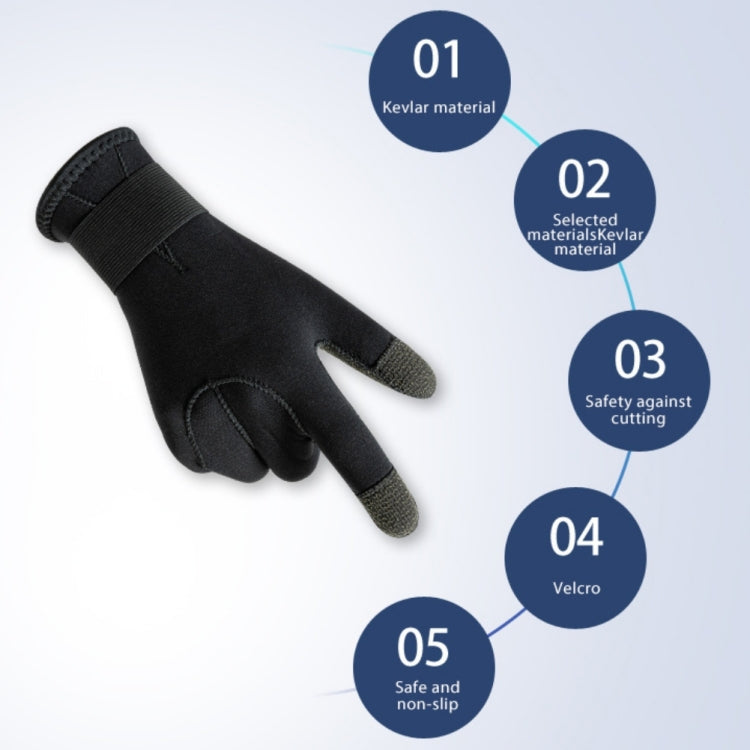 1pair 3mm Diving Gloves Swimming Fish Catching Non-slip Anti-stab Gloves For Adult-Reluova