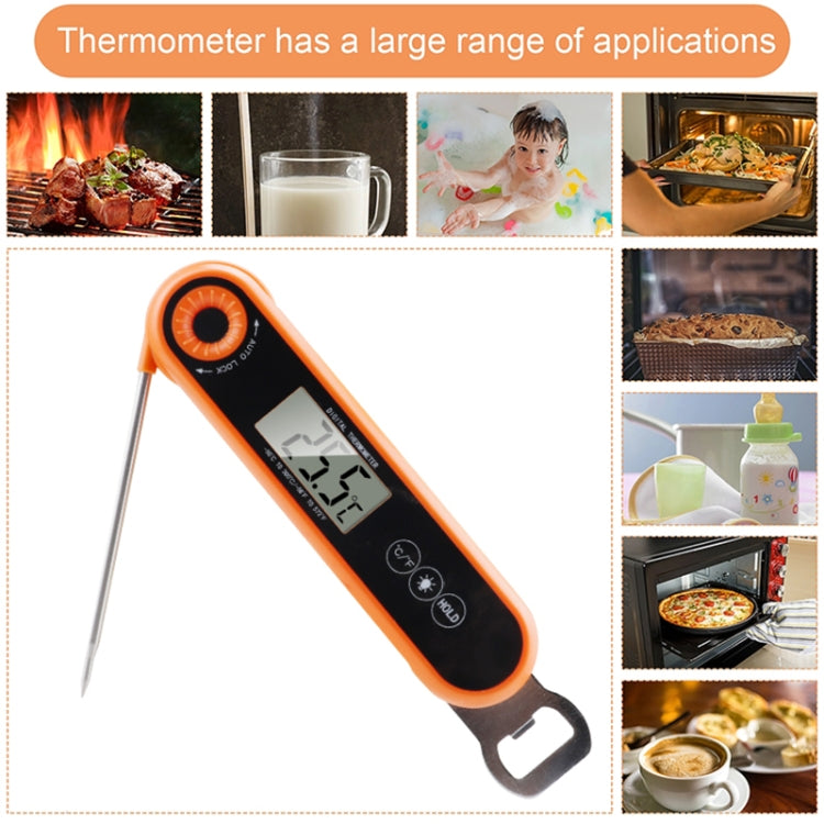 Zusammenklappbares, wasserdichtes Lebensmittelthermometer für Küche, Ofen und Grill