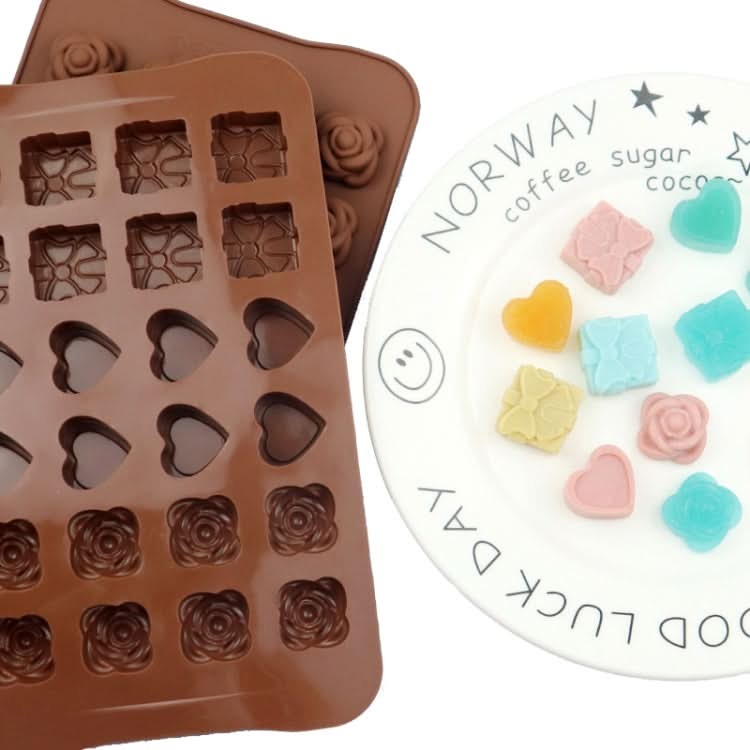 2pcs Silicone Chocolate Mold Jelly Christmas Candy Cake Mould, Style:-Reluova