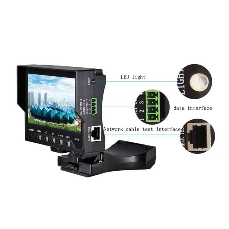 JSK-4300B 4.3 inch Handheld 12V Output Network Cable Monitoring Tester Reluova