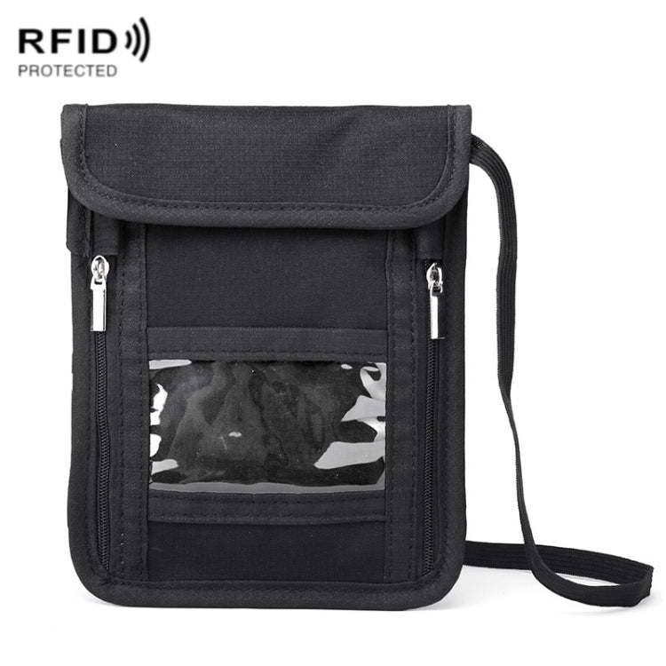 ZD-WM-06 RFID Hanging Neck Bag Passport Bag Anti-scanning Anti-magnetic Messenger ID Bag