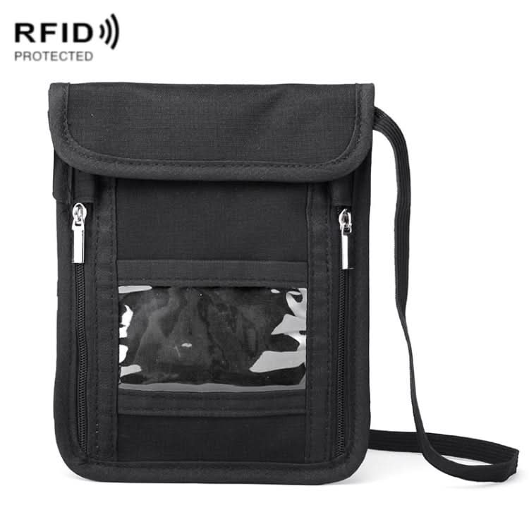 ZD-WM-06 RFID Hanging Neck Bag Passport Bag Anti-scanning Anti-magnetic Messenger ID Bag Reluova