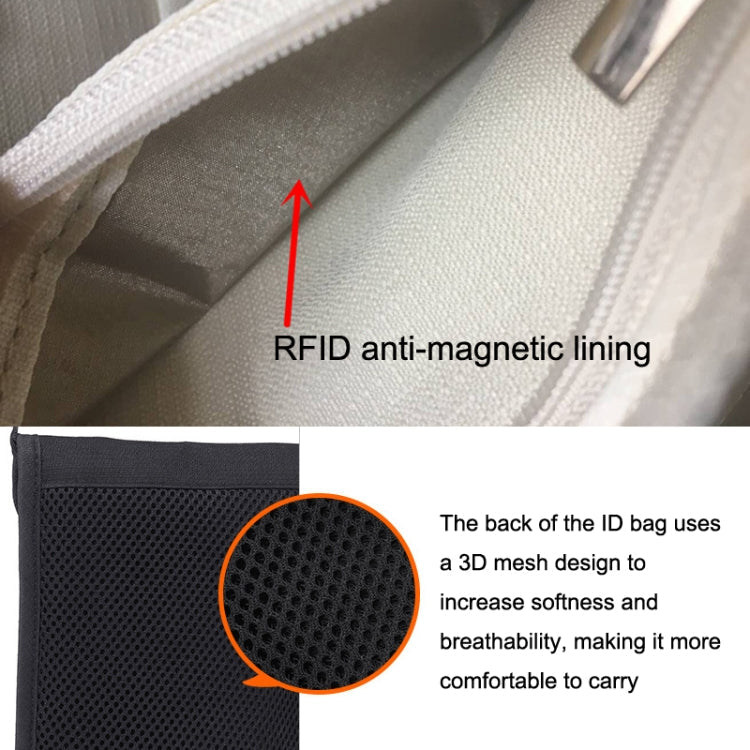 ZD-WM-06 RFID Hanging Neck Bag Passport Bag Anti-scanning Anti-magnetic Messenger ID Bag