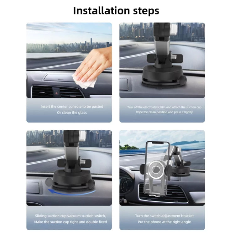 ZJ137 Suction Cup Car Phone Holder 2 In 1 Number Plate Phone Stand Truck Phone Mount