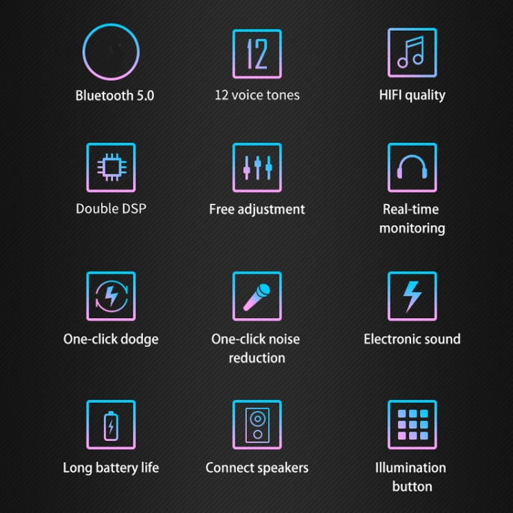 NC-A1 Bluetooth 5.0 Sound Card 12 Kinds Of Sound Effects Support Real-Time Monitoring Reluova