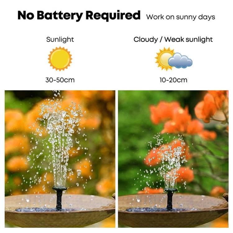 Solar Water Fountain Pool Outdoor Bird Bath Solar Powered Fountain Floating Water