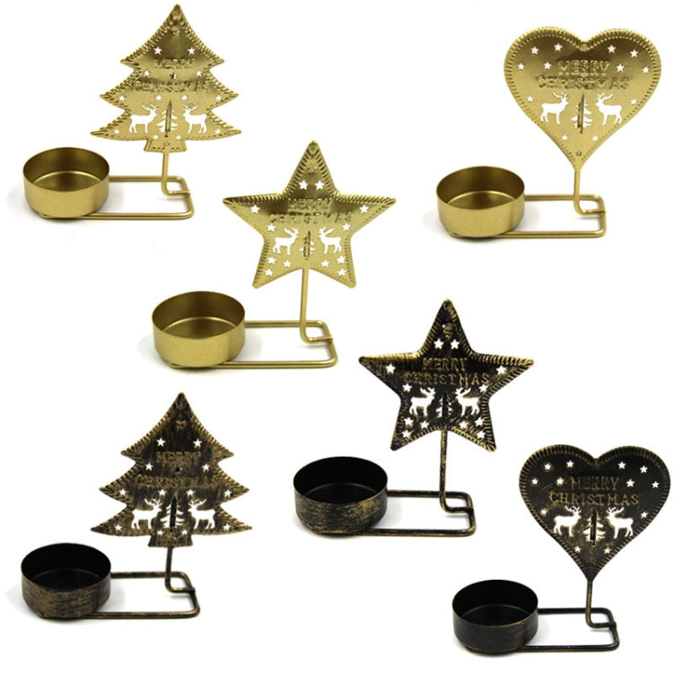 DH2303-03 Metal Retro Iron Art Candlesticks Ornament Table Candle Cup Decoration Props My Store