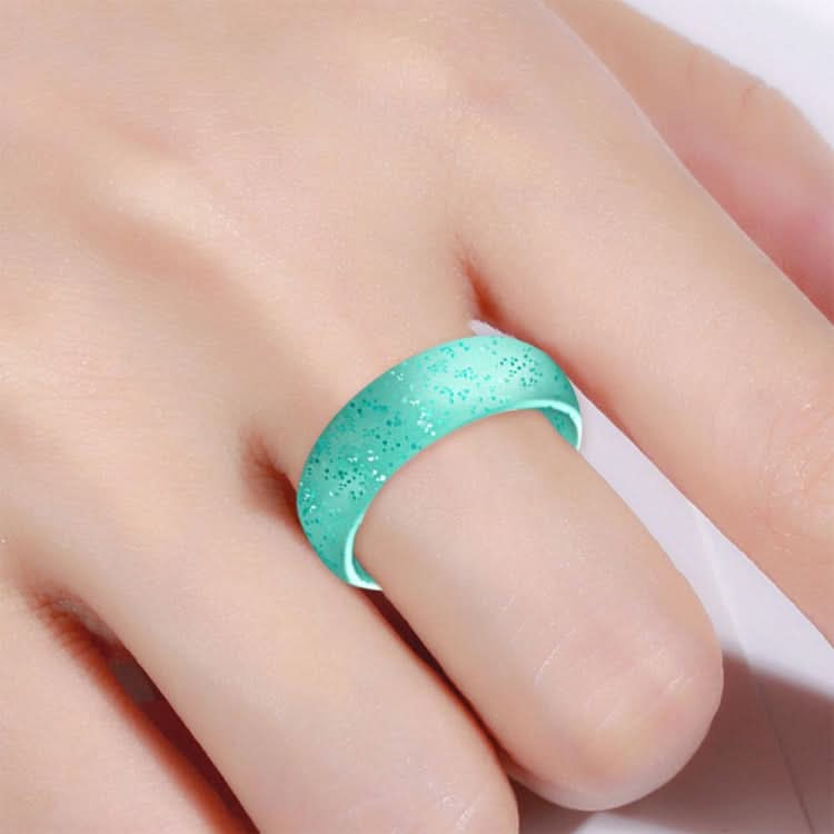 SH100 5.7mm Wide Silicone Ring Glitter Couple Ring, Series 2 Reluova