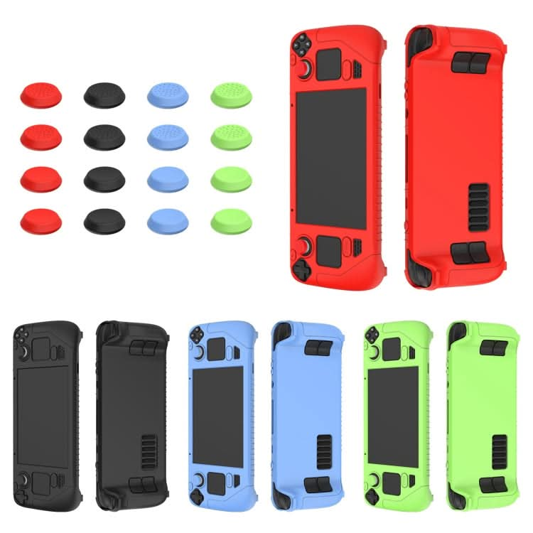 For Steam Deck Game Controller Soft Silicone Protective Cover Case With 4pcs Key Cap Reluova